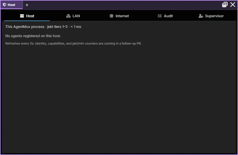 The Warden widget when it first opens